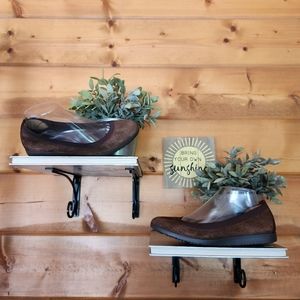 Cole Haan 💜 D40601 Gilmore Perf Brown Suede Leather Ballet Flat Flex Shoe 7.5 B